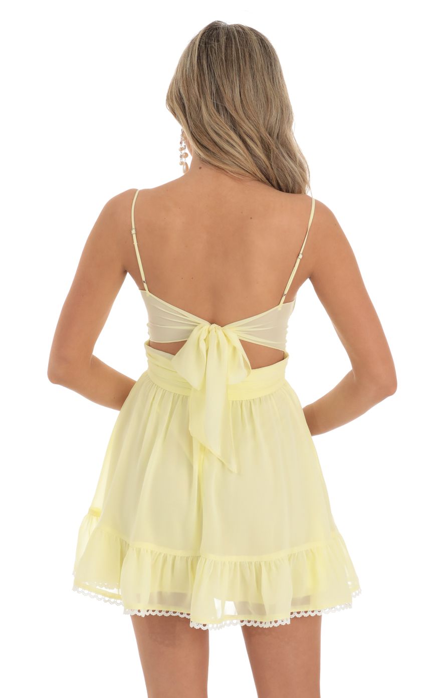 Picture Chiffon Mini Dress in Yellow. Source: https://media-img.lucyinthesky.com/data/May23/850xAUTO/73182e52-9af6-4666-8175-220c09fd5ce5.jpg