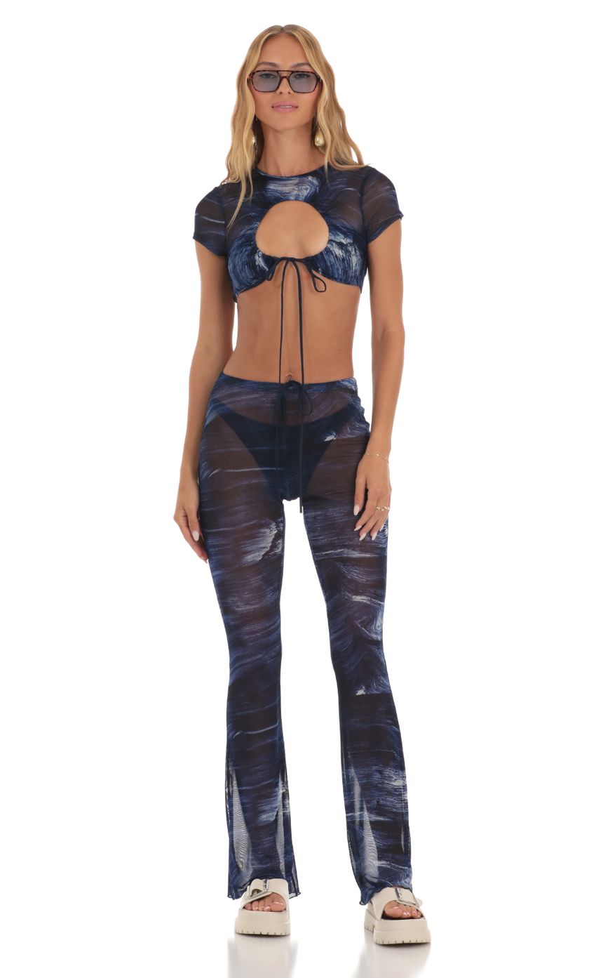 Picture Mesh Two Piece Pant Set in Navy Swirl. Source: https://media-img.lucyinthesky.com/data/May23/850xAUTO/9eef6a36-1a55-469e-bfa2-7b70eeb0c7ed.jpg