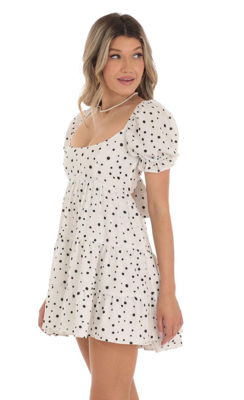 Picture Fit and Flare Dress in Dot White. Source: https://media-img.lucyinthesky.com/data/May23/850xAUTO/b10086fa-b2fe-4ea4-9ff5-10a01c36a03c.jpg