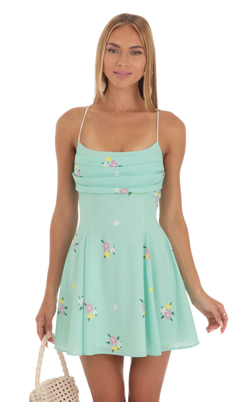 Picture A-Line Dress in Mint Floral Print. Source: https://media-img.lucyinthesky.com/data/May23/850xAUTO/f0d26d33-81e8-4e57-9ad8-08e371d527da.jpg