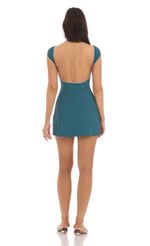 Picture Ribbed Open Back Bodycon Dress in Teal. Source: https://media-img.lucyinthesky.com/data/May24/150xAUTO/4dab6e85-576b-4d1b-bdd5-442f1359ccd0.jpg