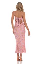Picture Satin Open Back Maxi Dress in Pink. Source: https://media-img.lucyinthesky.com/data/May24/150xAUTO/50757c26-3c78-4e8e-8655-692cf8f18c00.jpg