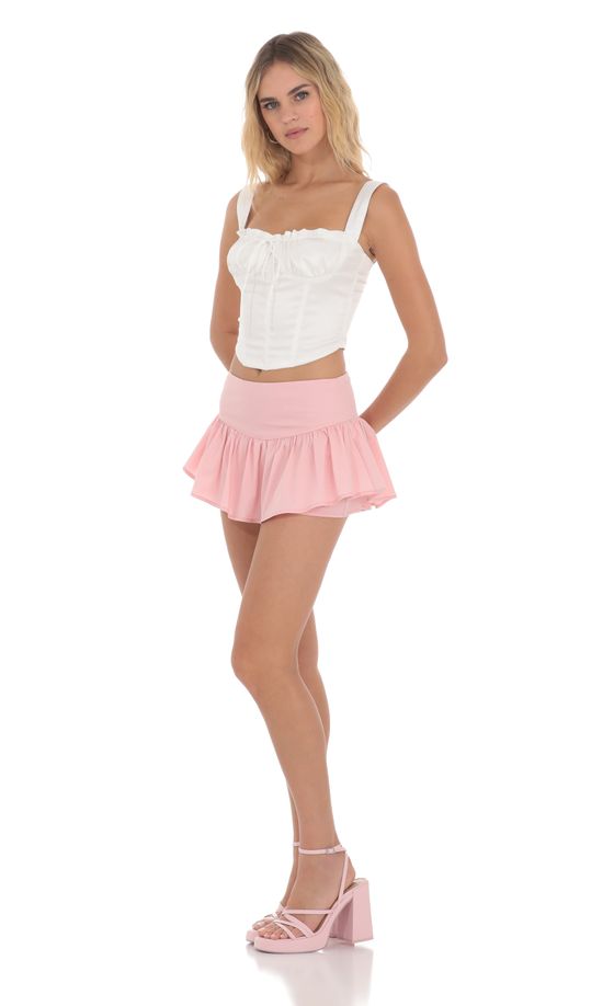 Peplum Skort in Pink