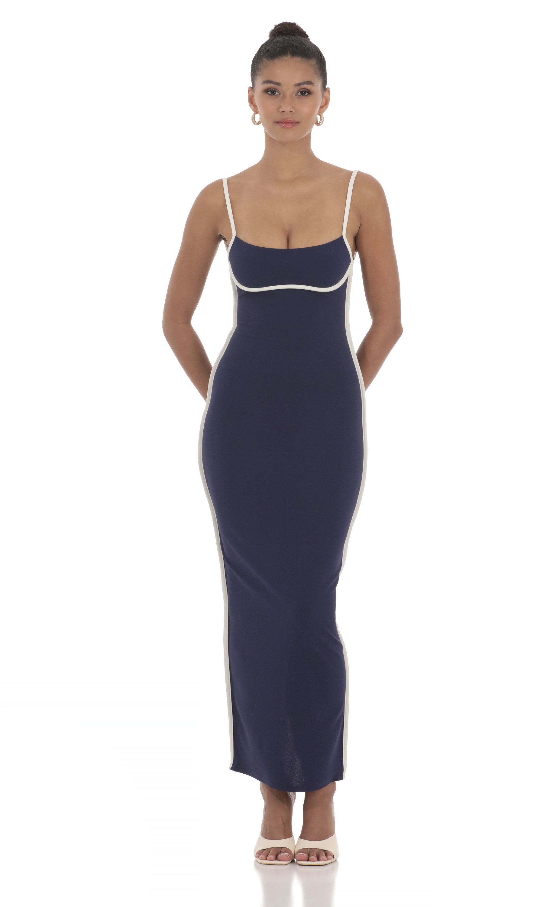 Outline Maxi Dress in Navy