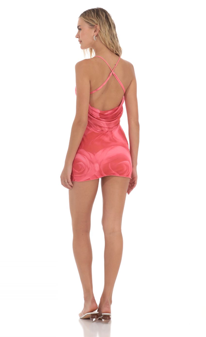 Picture Mesh Rose Bodycon Dress in Pink and Red. Source: https://media-img.lucyinthesky.com/data/May24/850xAUTO/2b316c9b-1426-41bd-8509-620288387868.jpg