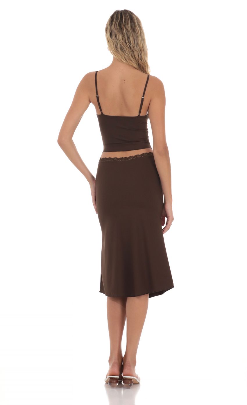 Picture Lace Trim Two Piece Set in Brown. Source: https://media-img.lucyinthesky.com/data/May24/850xAUTO/312040bd-a41e-4445-813b-e2be6bcff7ea.jpg