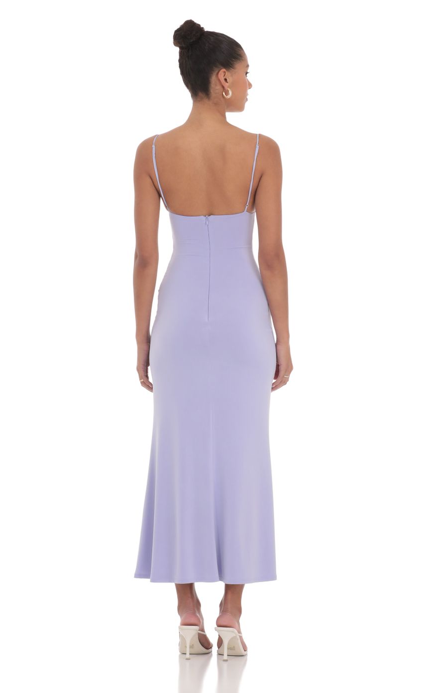 Picture Ruched Cowl Neck Maxi Dress in Periwinkle. Source: https://media-img.lucyinthesky.com/data/May24/850xAUTO/3c650d89-b52e-45ae-8be4-ad0655ac17c6.jpg