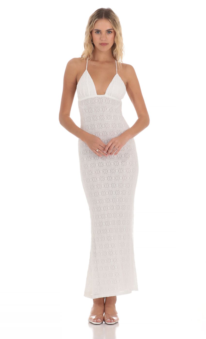 Picture Embroidered Mesh Maxi Dress in White. Source: https://media-img.lucyinthesky.com/data/May24/850xAUTO/af253b3b-c738-45dd-82ad-3c99c036a40b.jpg