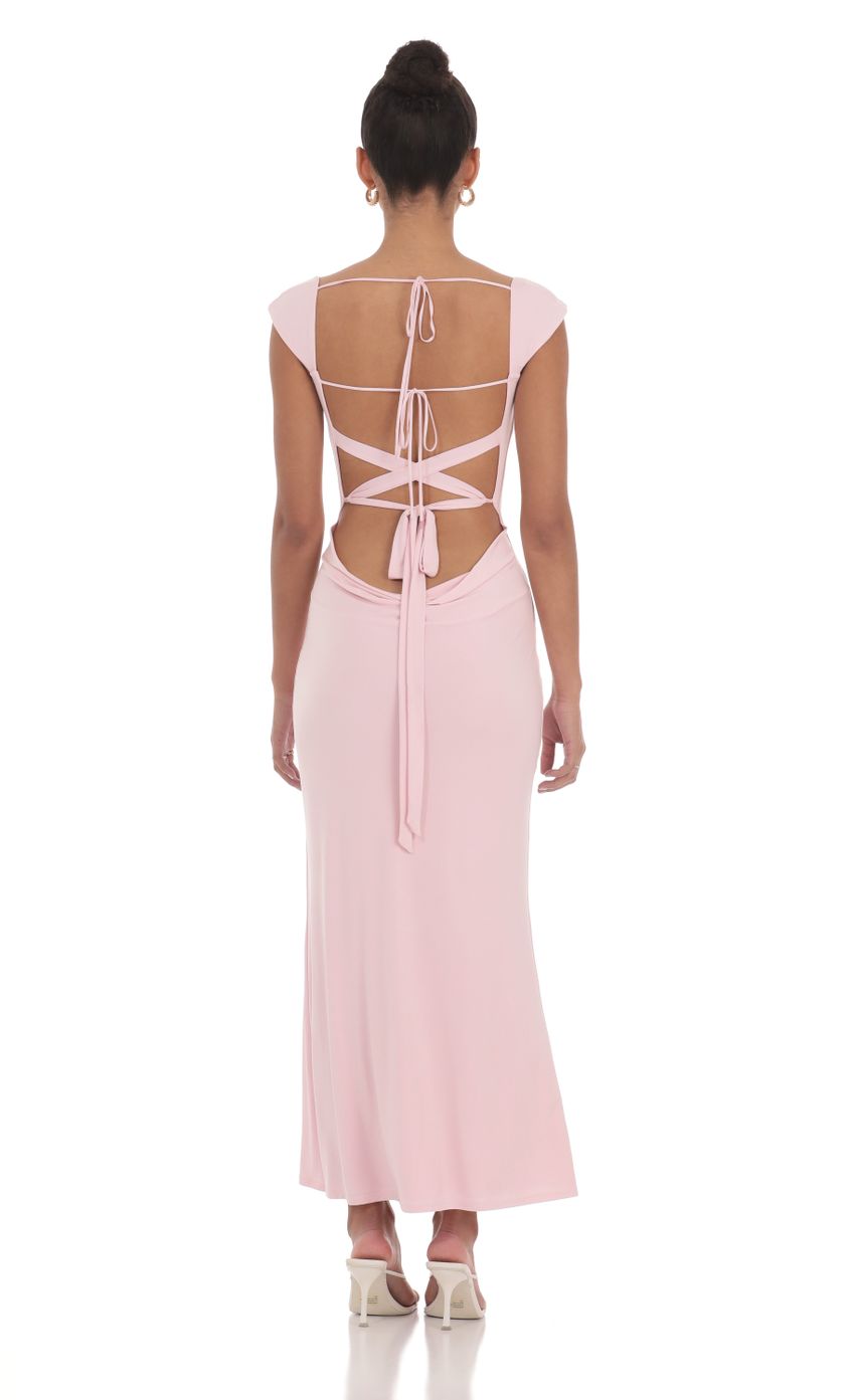 Picture Strappy Cowl Neck Maxi Dress in Pink. Source: https://media-img.lucyinthesky.com/data/May24/850xAUTO/c193d335-373b-42f0-9bee-f05d7dd716b0.jpg