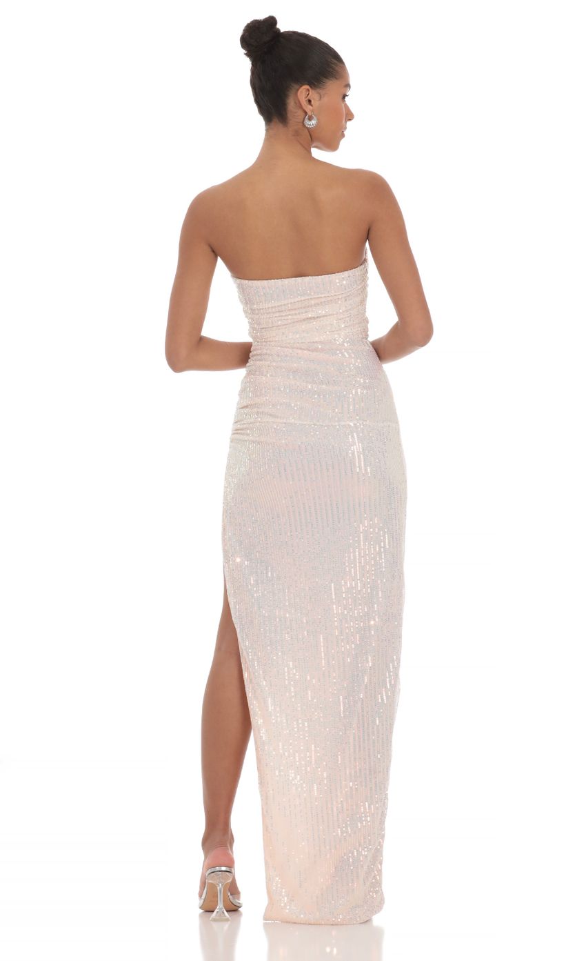 Picture Iridescent Sequin Corset Maxi Dress in Pink. Source: https://media-img.lucyinthesky.com/data/May24/850xAUTO/dc00b605-52cd-4dc3-8253-8ff04b97fa0c.jpg