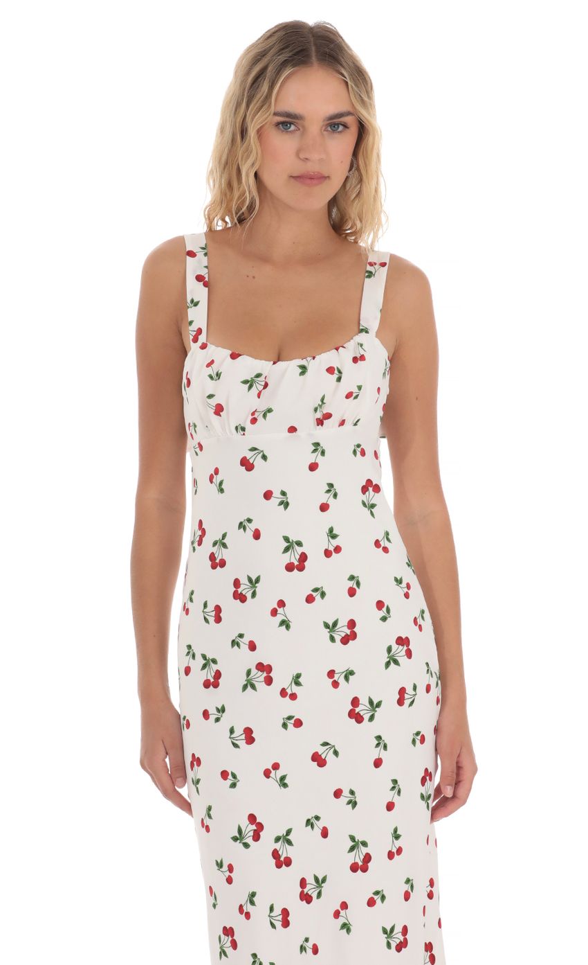 Picture Cherry Back Ties Midi Dress in White. Source: https://media-img.lucyinthesky.com/data/May24/850xAUTO/e78ff105-894f-4218-ab13-2cb87fd1e982.jpg