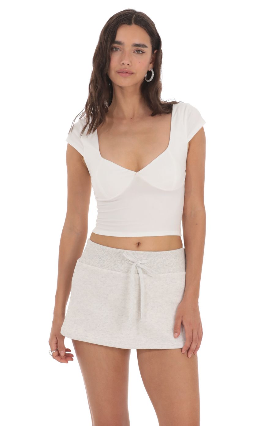 Product image for Sweetheart Neck Top in White