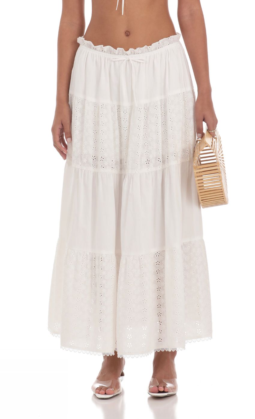 Picture Eyelet Skirt in White. Source: https://media-img.lucyinthesky.com/data/May24/850xAUTO/fccaca2c-4e07-497d-852e-fdda8efcee02.jpg