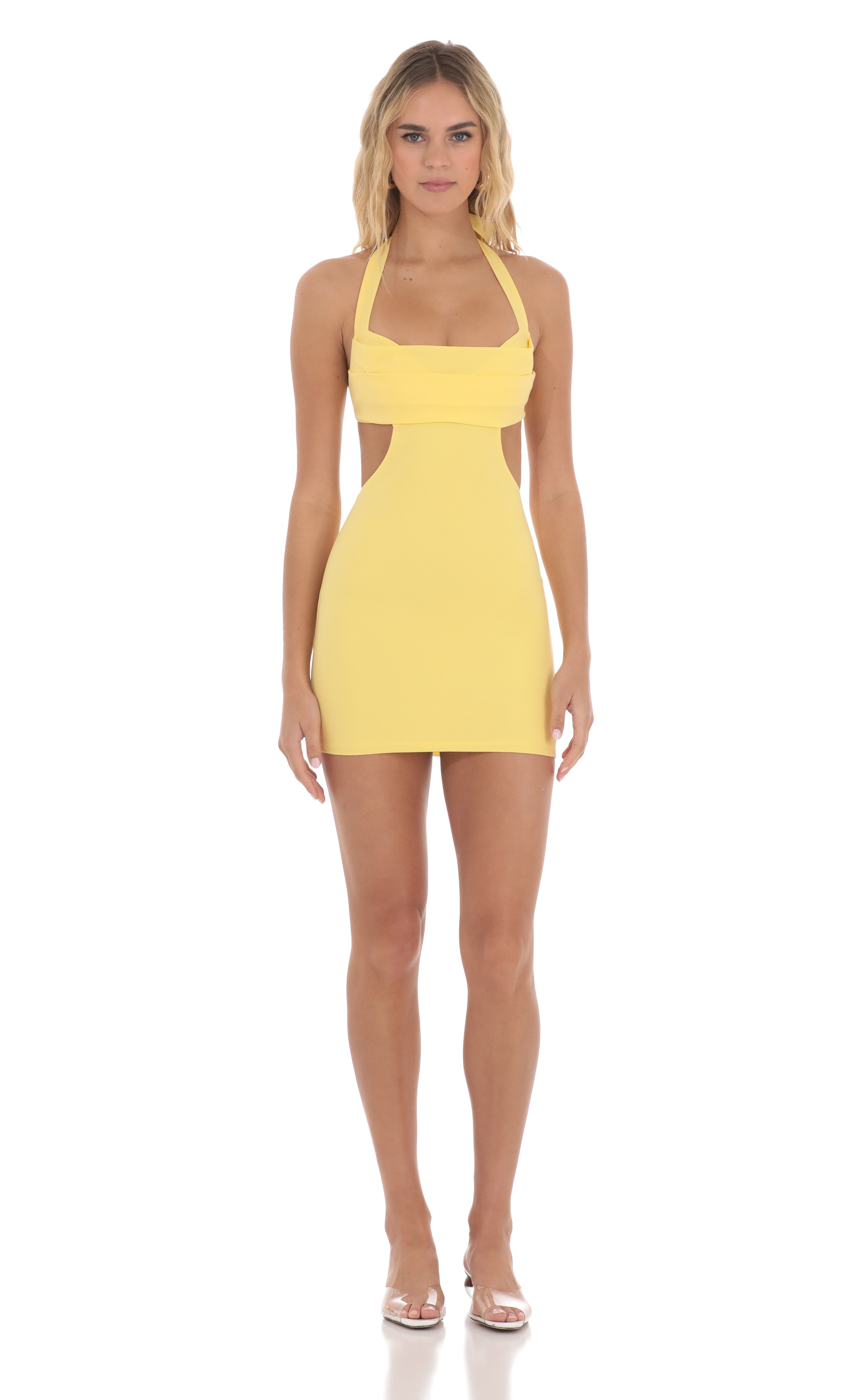 Cutout Bodycon Dress in Yellow