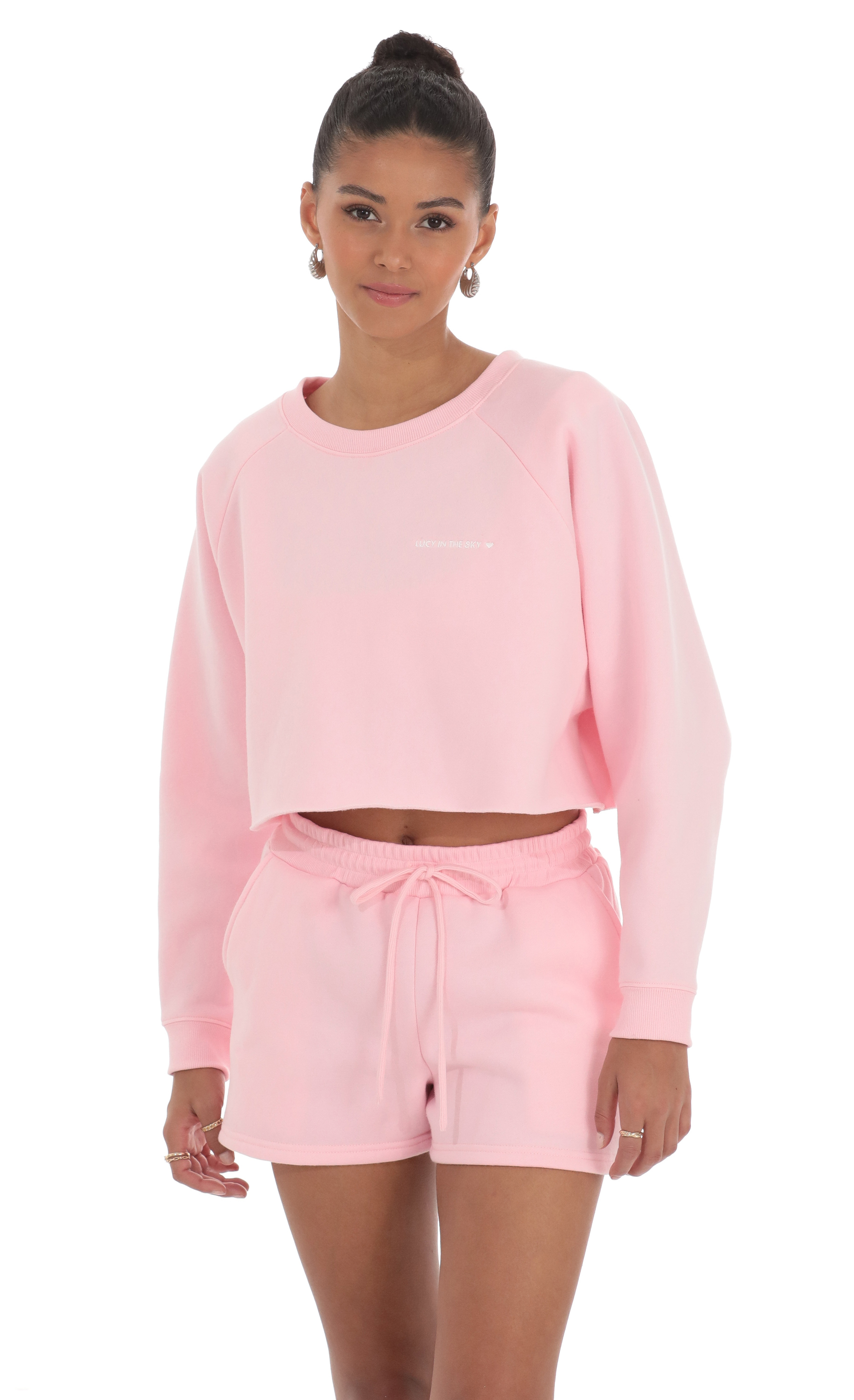 Cropped Jumper in Pink