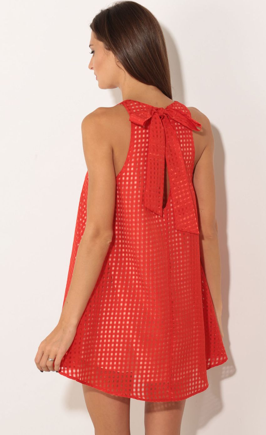 Picture Sheer Checkered Shift Dress In Red. Source: https://media-img.lucyinthesky.com/data/Nov15_2/850xAUTO/0Y5A7762.JPG