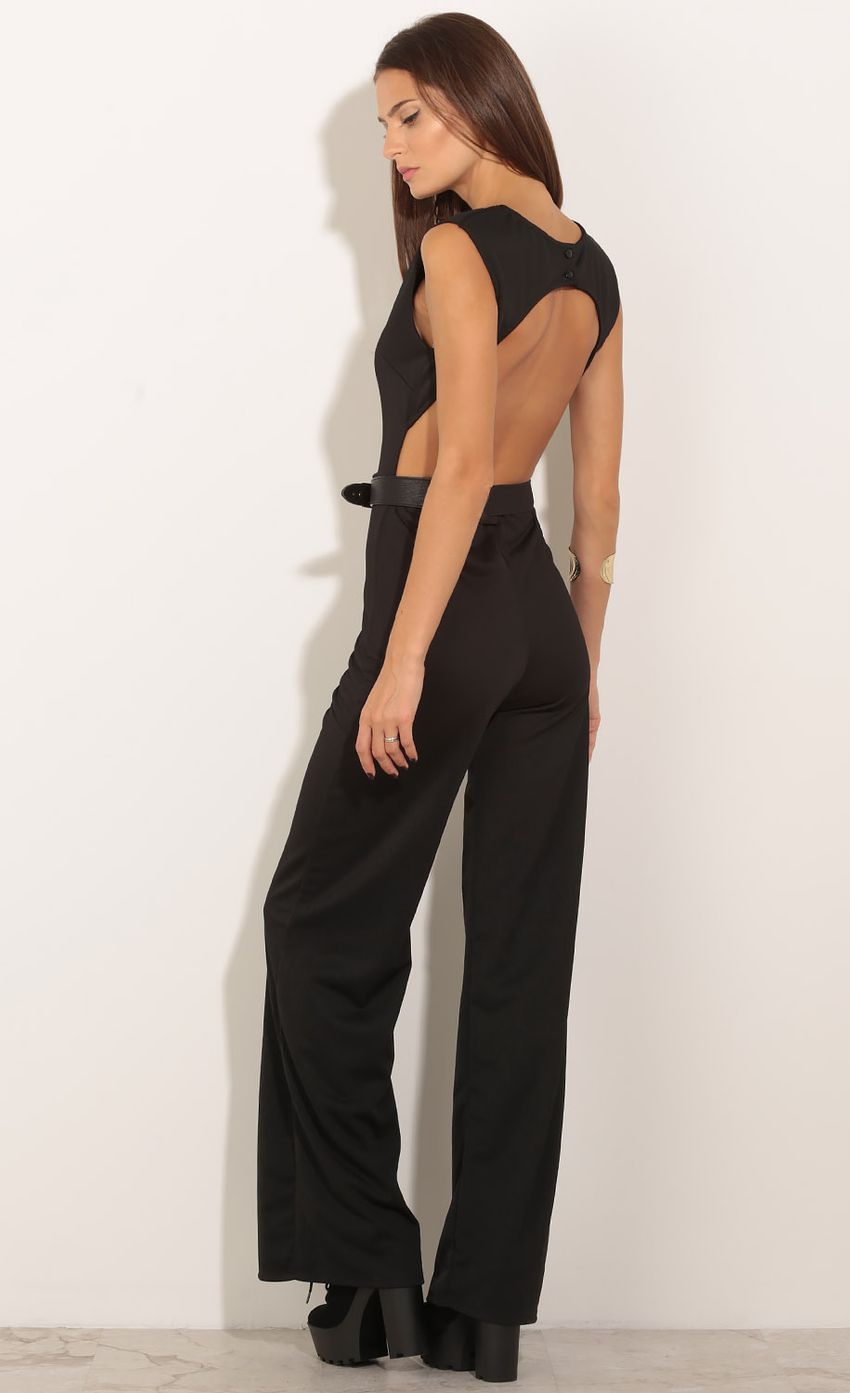 Picture Open Back Playsuit In Black. Source: https://media-img.lucyinthesky.com/data/Nov15_2/850xAUTO/0Y5A8415.JPG