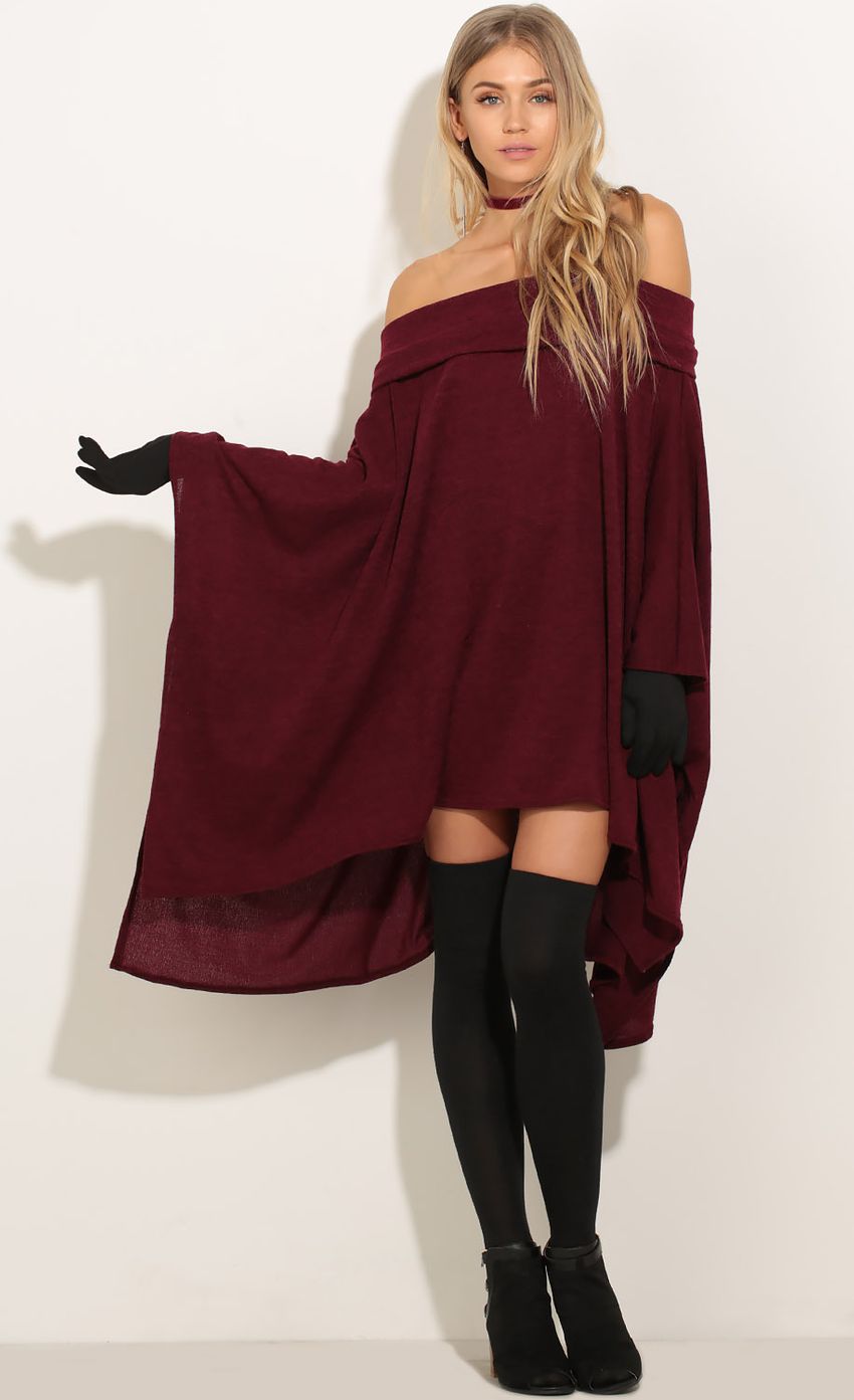 Picture Fold Over Knit Jumper In Wine. Source: https://media-img.lucyinthesky.com/data/Nov16_1/850xAUTO/0Y5A0370.JPG