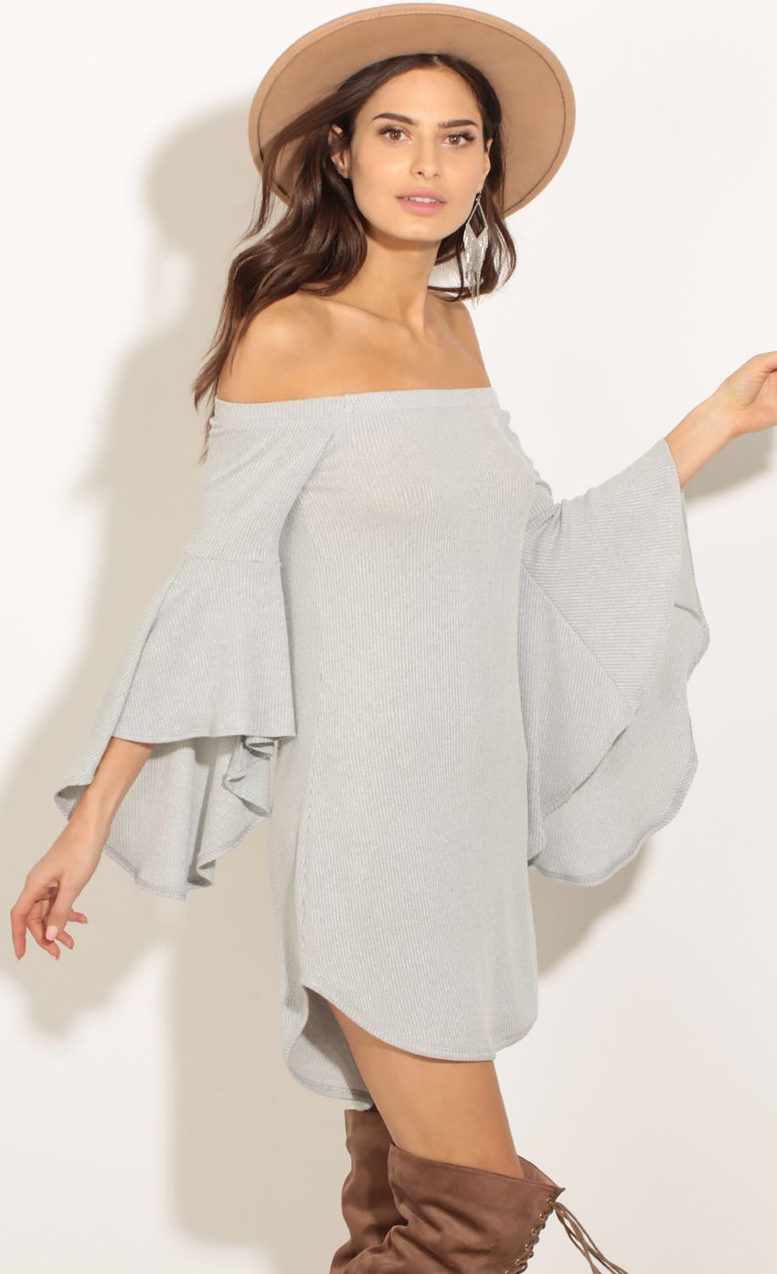 Picture Bell Sleeve Knit Dress In Light Grey. Source: https://media-img.lucyinthesky.com/data/Nov16_2/850xAUTO/0Y5A4158.JPG