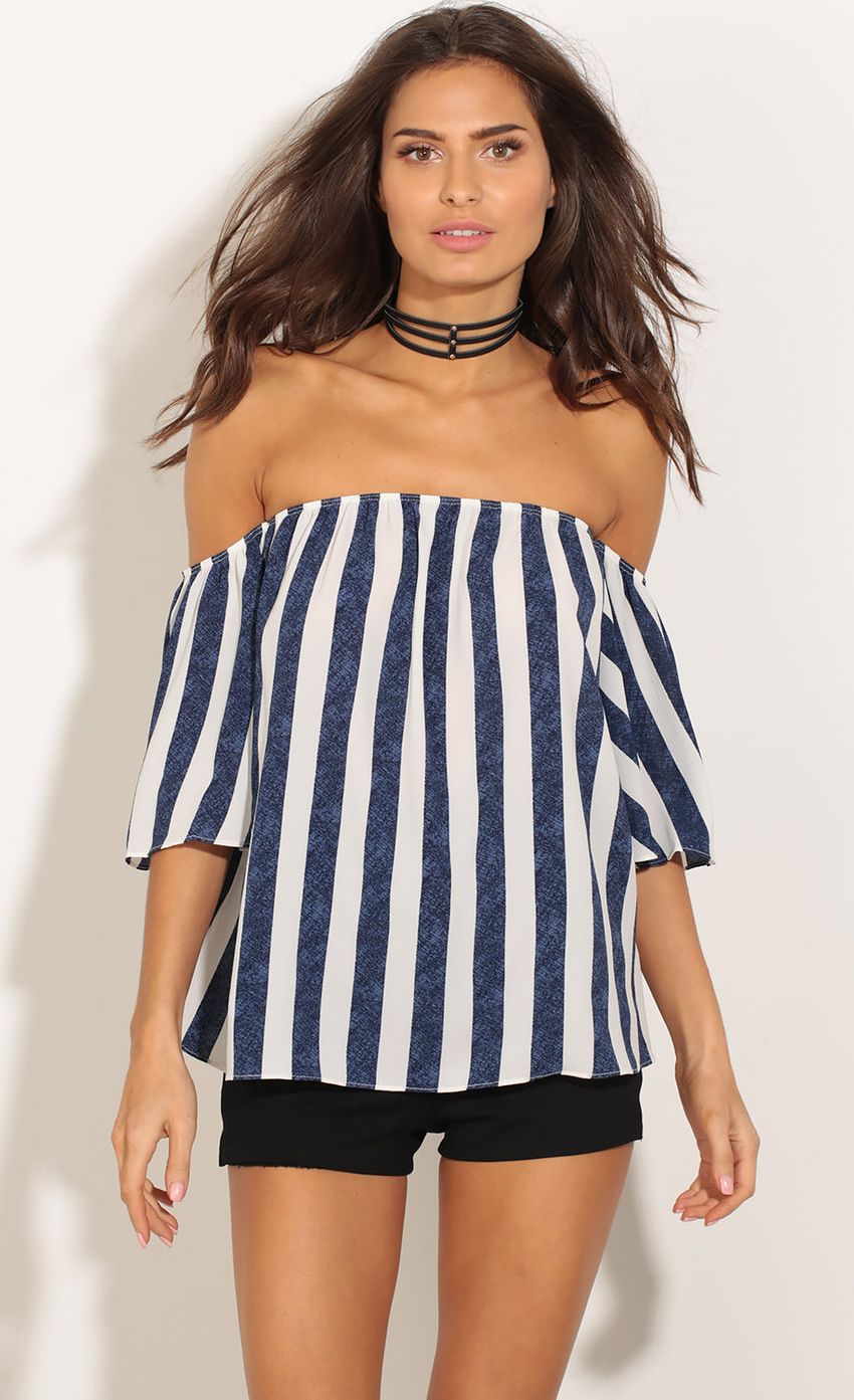 Picture Open Shoulder Stripe Top In Blue And White. Source: https://media-img.lucyinthesky.com/data/Nov16_2/850xAUTO/0Y5A9893.JPG