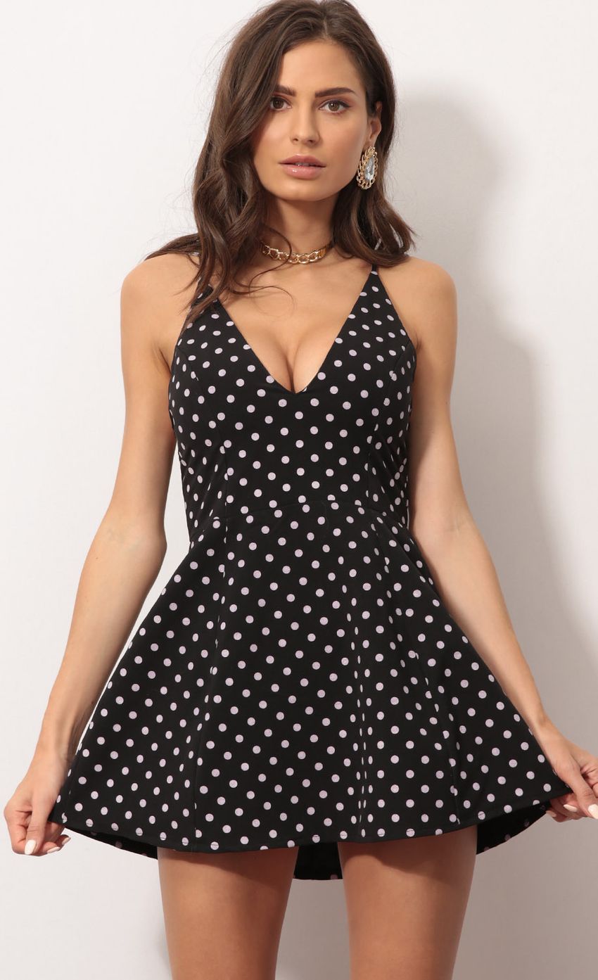 Picture Love Me Forever A-line Dress In Polka Dot. Source: https://media-img.lucyinthesky.com/data/Nov17_2/850xAUTO/0Y5A7877SS.JPG