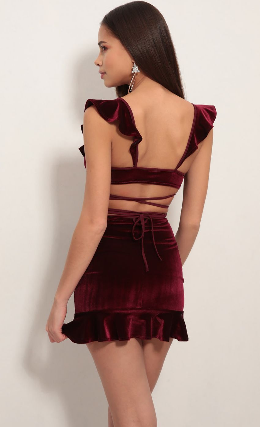 Picture Madison Ruffle Set In Velvet Wine. Source: https://media-img.lucyinthesky.com/data/Nov18_2/850xAUTO/0Y5A2052.JPG