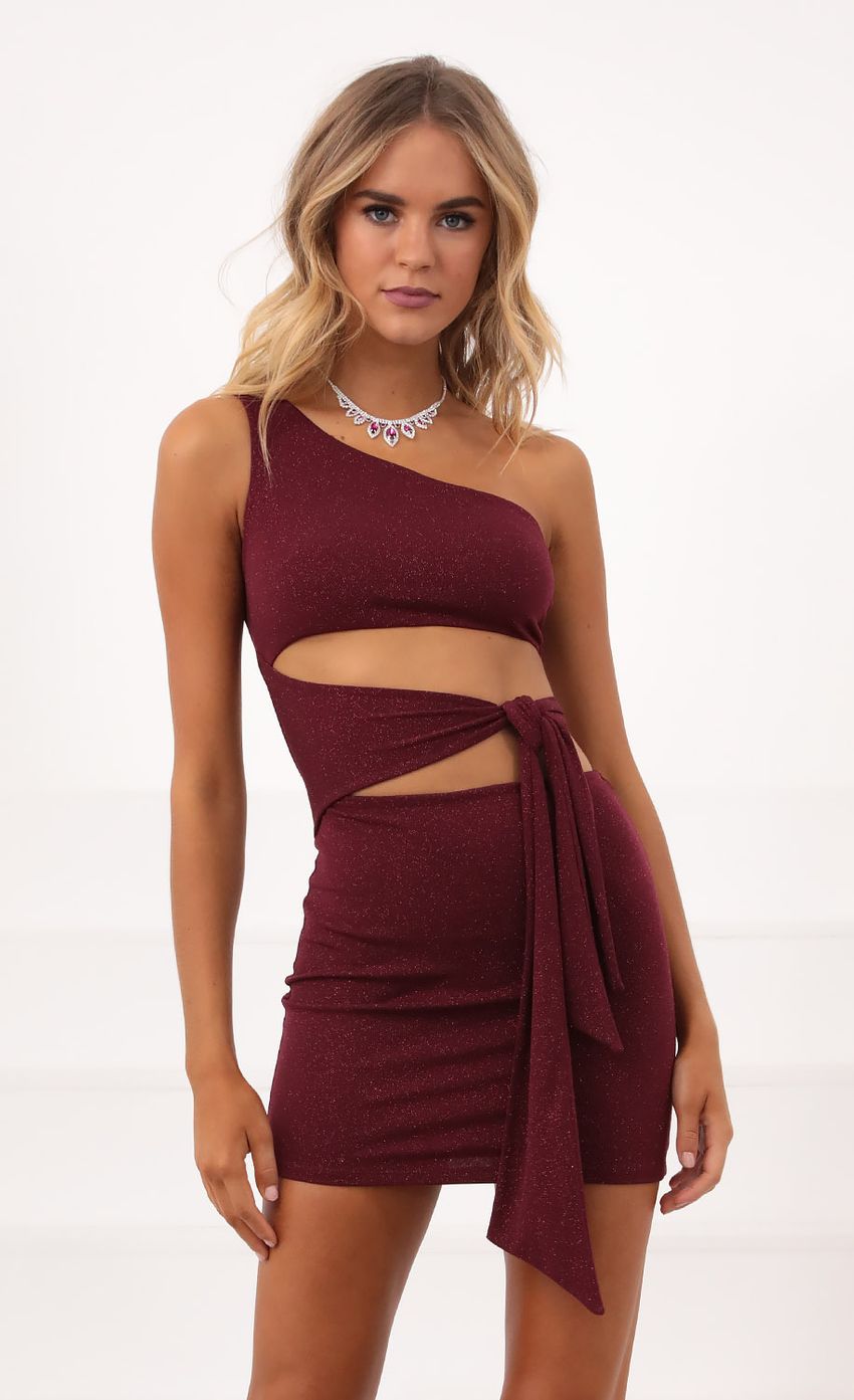 Picture Cutout Dress in Burgundy Shimmer. Source: https://media-img.lucyinthesky.com/data/Nov20_1/850xAUTO/1V9A28691.JPG