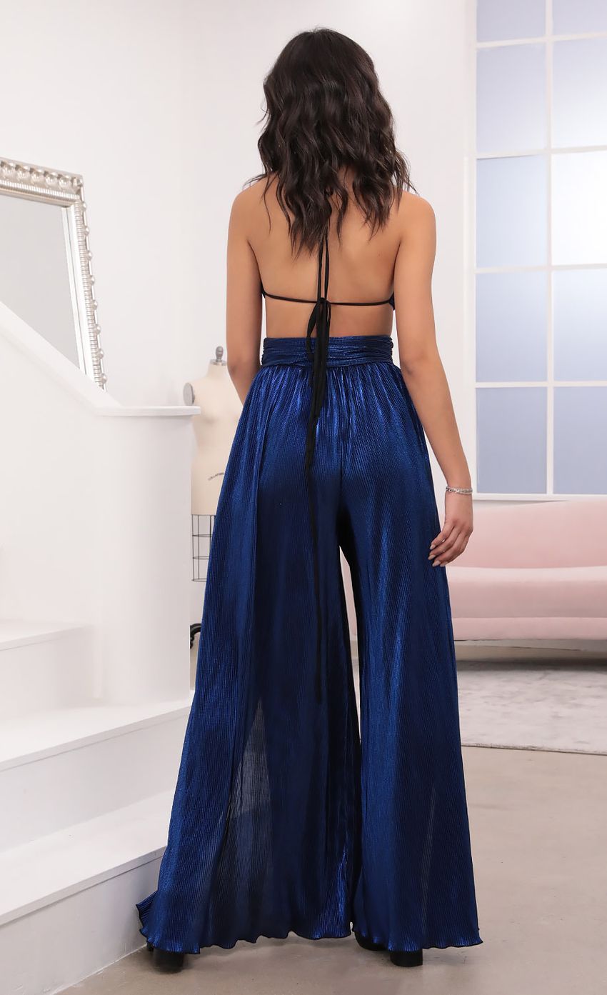 Picture Lyla Two Piece Set in Blue Metallic. Source: https://media-img.lucyinthesky.com/data/Nov20_2/850xAUTO/1V9A6640.JPG