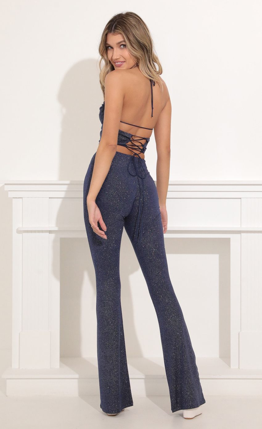 Picture Two Piece Pant Set in Navy Blue Shimmer. Source: https://media-img.lucyinthesky.com/data/Nov21_1/850xAUTO/1V9A4750.JPG