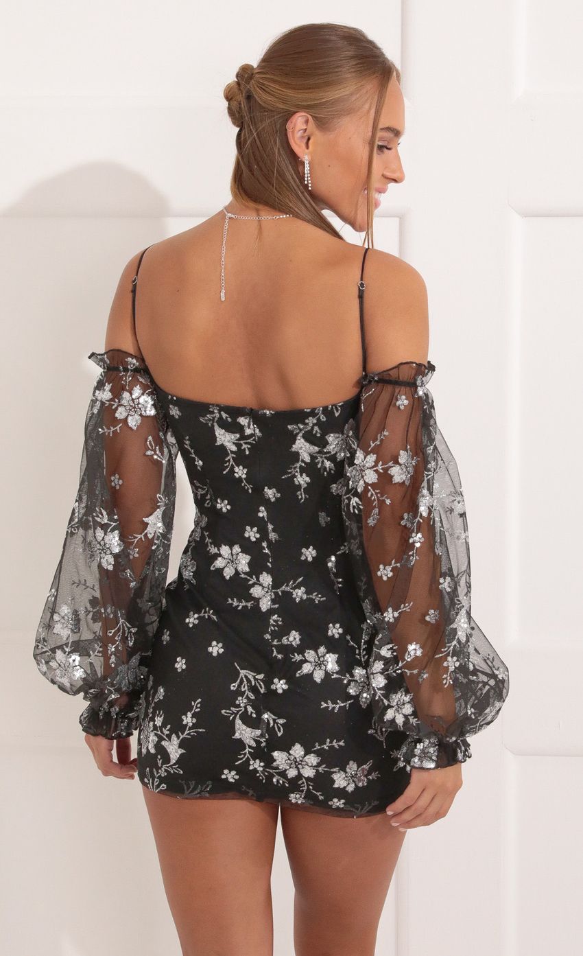 Picture Off Shoulder Dress in Black Mesh. Source: https://media-img.lucyinthesky.com/data/Nov21_1/850xAUTO/1V9A8643.JPG