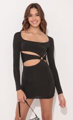 Picture Cutout Long Sleeve Dress in Black. Source: https://media-img.lucyinthesky.com/data/Nov21_2/150xAUTO/1V9A4403.JPG