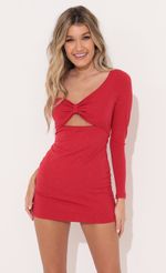 Picture One Sleeve Bodycon Dress in Red. Source: https://media-img.lucyinthesky.com/data/Nov21_2/150xAUTO/1V9A6106.JPG
