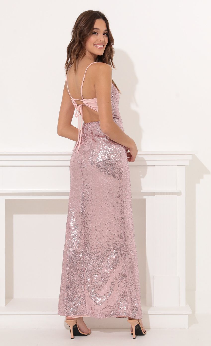 Picture Sequin Luxe Maxi in Pink. Source: https://media-img.lucyinthesky.com/data/Nov21_2/850xAUTO/1V9A3310.JPG