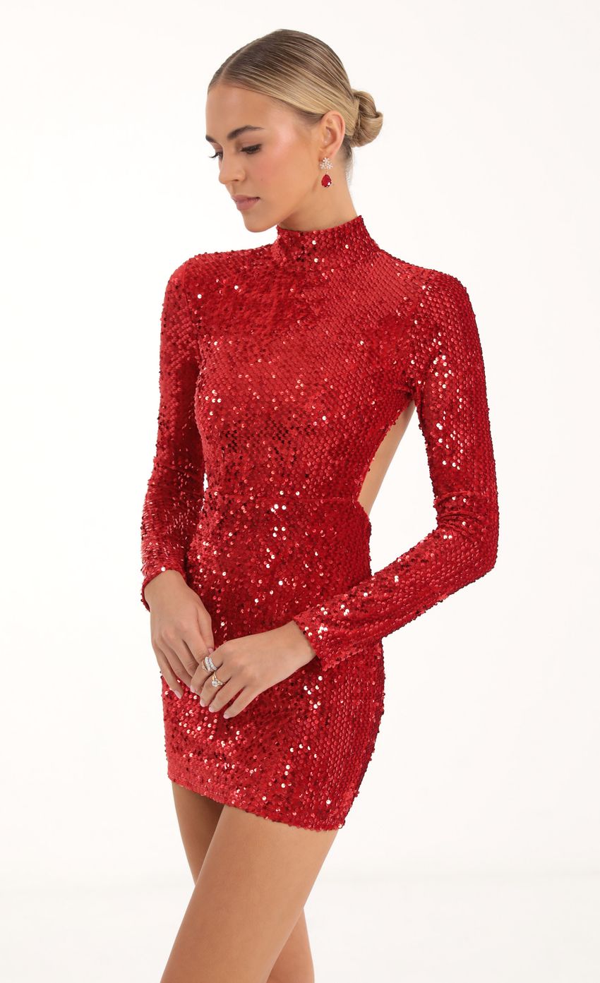 Picture Agnes Velvet Sequin Open Back Dress in Red. Source: https://media-img.lucyinthesky.com/data/Nov22/850xAUTO/49be7c50-c69f-498c-aeeb-c1c7b8599ea0.jpg