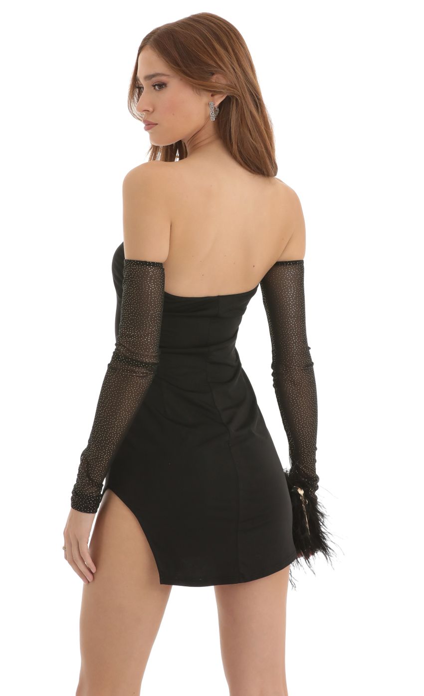Picture Off The Shoulder Dress and Gloves in Black. Source: https://media-img.lucyinthesky.com/data/Nov22/850xAUTO/5fbb7898-8d3e-43b1-b8fe-26be4171711d.jpg