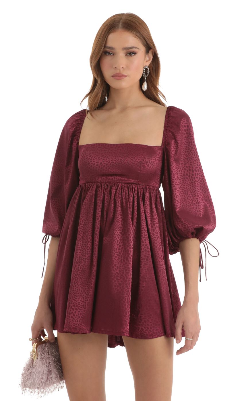 Picture Leopard Satin Baby Doll Dress in Maroon. Source: https://media-img.lucyinthesky.com/data/Nov22/850xAUTO/9143e83a-3c41-4a82-9ee0-1b24c6e8d49f.jpg