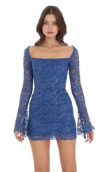 Picture Sequin Lace Long Sleeve Bodycon Dress in Blue. Source: https://media-img.lucyinthesky.com/data/Nov23/150xAUTO/c6ef8c2d-dab8-4d01-8336-f79d9e381cc0.jpg
