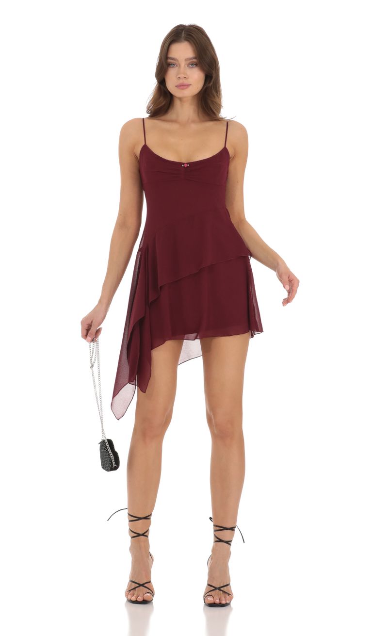 white asymmetrical midi dress Kåre White Asymmetrical Gathered Midi Dress, M / White main image 1