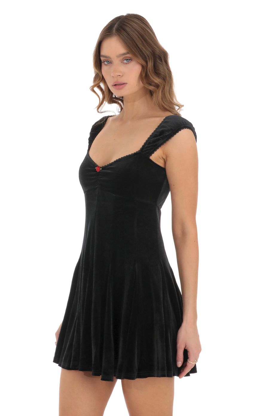 Picture Velvet A-line Dress in Black. Source: https://media-img.lucyinthesky.com/data/Nov23/850xAUTO/04b05dae-16be-4100-951c-1a8c9b547b1a.jpg