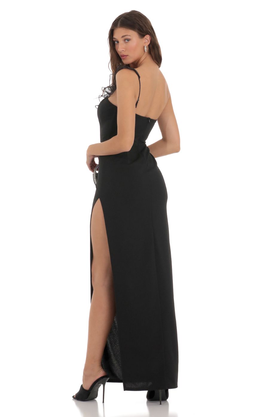 Picture Corset Cross One Shoulder Dress in Black. Source: https://media-img.lucyinthesky.com/data/Nov23/850xAUTO/0942966a-b363-495b-861b-e103792e4e97.jpg