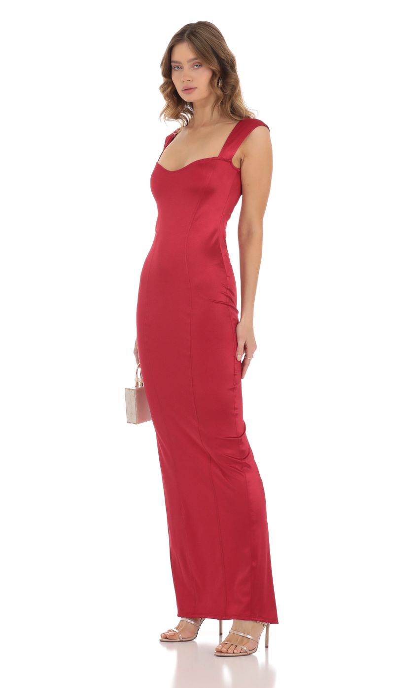 Picture Satin Bodycon Maxi Dress in Red. Source: https://media-img.lucyinthesky.com/data/Nov23/850xAUTO/2868af9a-c07f-4a73-b944-e06e1a21fbcd.jpg