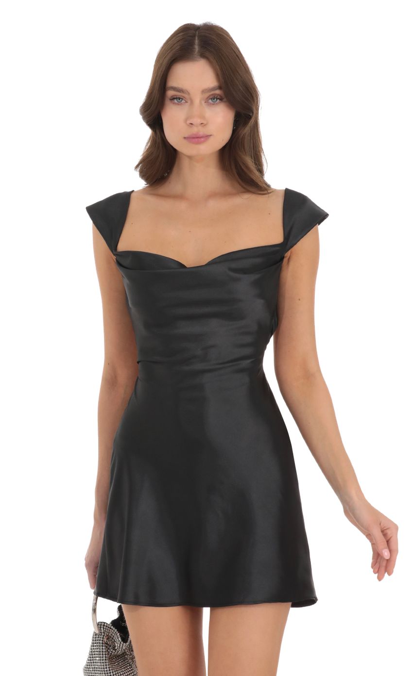 Picture Satin Open Back Dress in Black. Source: https://media-img.lucyinthesky.com/data/Nov23/850xAUTO/3886ab76-eac6-4ebe-b3ba-d77bce395fe0.jpg