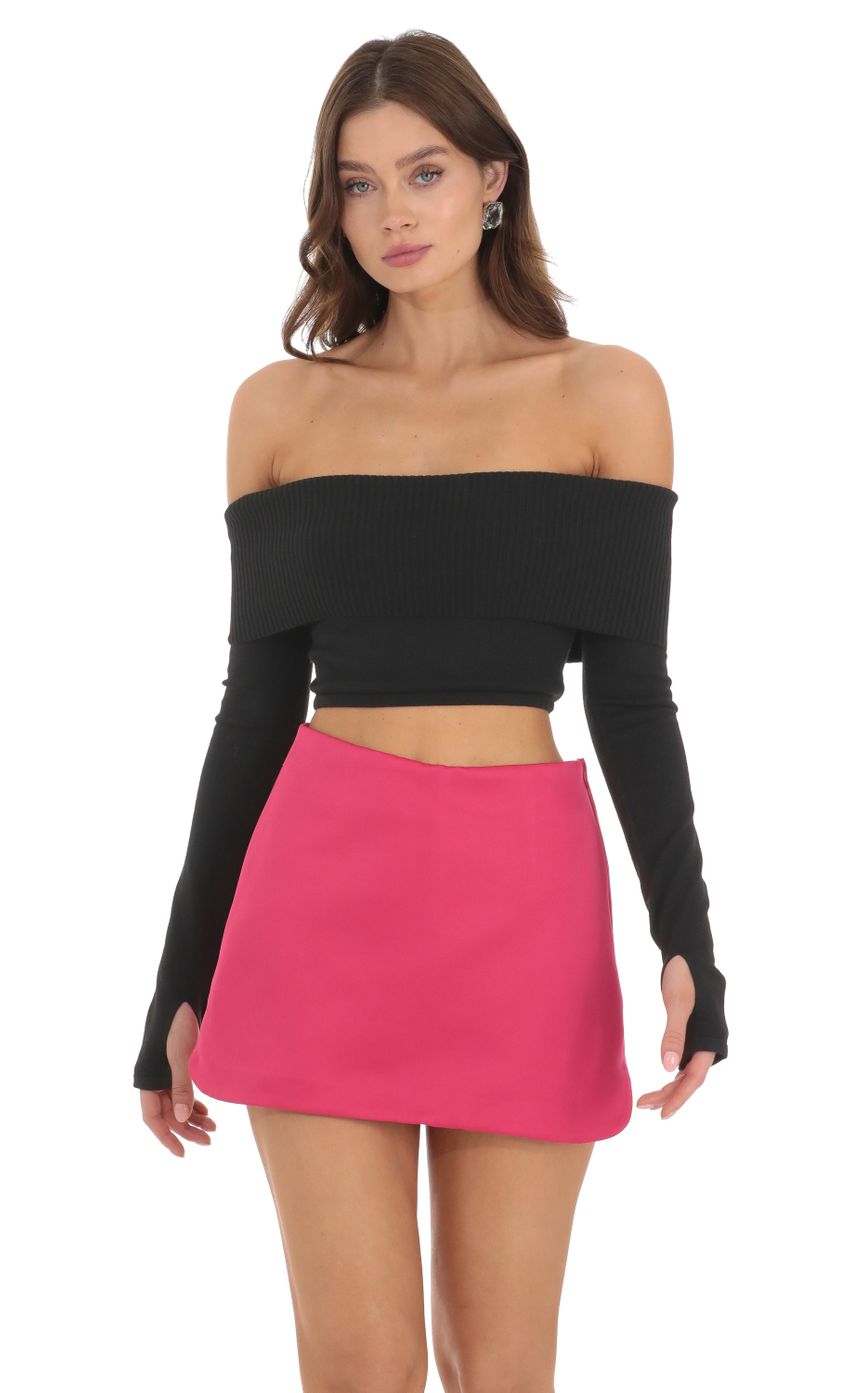 Picture Off Shoulder Knit Top in Black. Source: https://media-img.lucyinthesky.com/data/Nov23/850xAUTO/43e90433-4adb-48ae-90a1-6665f90505a6.jpg