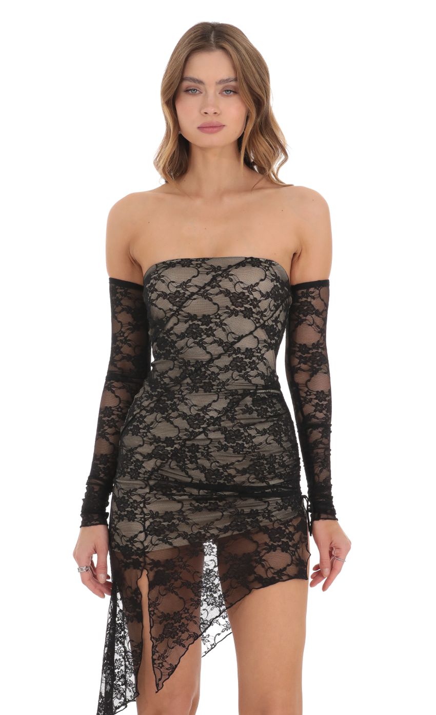 Picture Long Sleeve Lace Dress in Black. Source: https://media-img.lucyinthesky.com/data/Nov23/850xAUTO/7a44f4c0-6101-4bcd-8e14-5bc71e9843d6.jpg