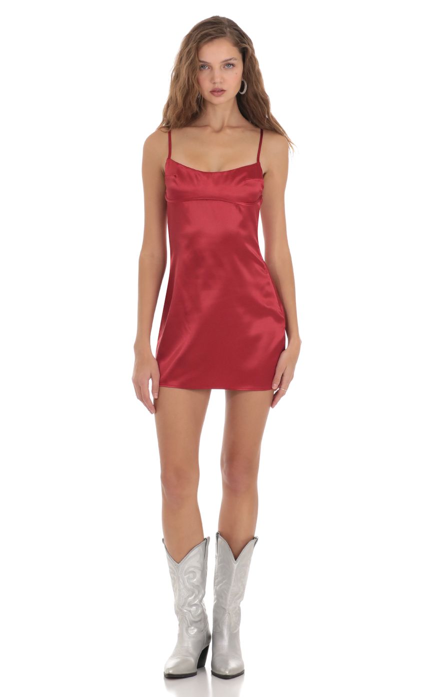 Picture Satin Strappy Back Dress in Red. Source: https://media-img.lucyinthesky.com/data/Nov23/850xAUTO/ac66a562-57be-429b-91b5-894d34d58730.jpg