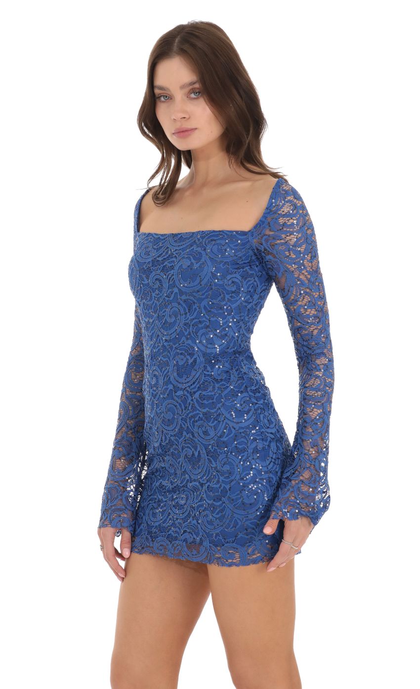 Picture Sequin Lace Long Sleeve Bodycon Dress in Blue. Source: https://media-img.lucyinthesky.com/data/Nov23/850xAUTO/cc842d88-6b13-45d5-91ba-11a5ae33466f.jpg