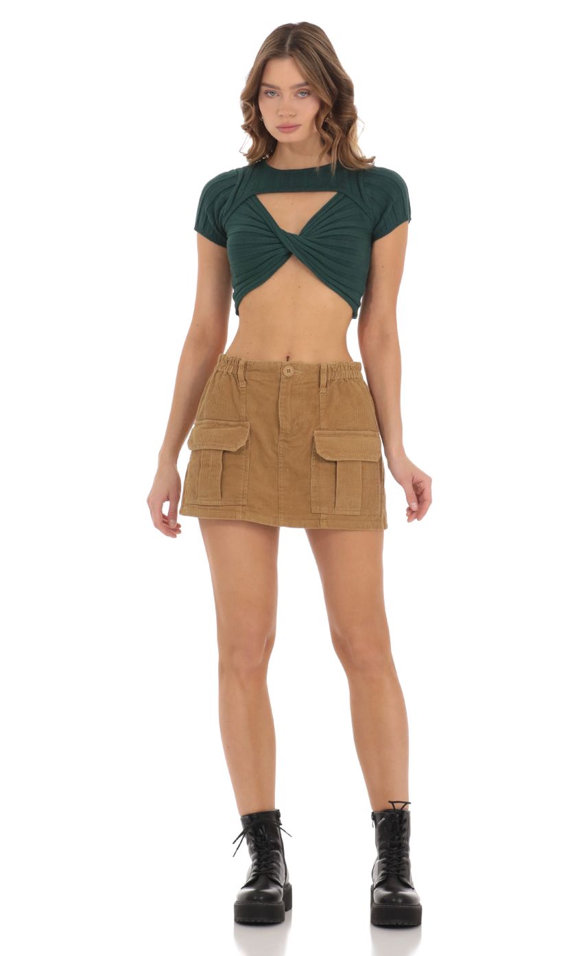 Picture Knit Cutout Top in Green. Source: https://media-img.lucyinthesky.com/data/Nov23/850xAUTO/eb99bef5-9625-4887-a192-928e6bb52793.jpg