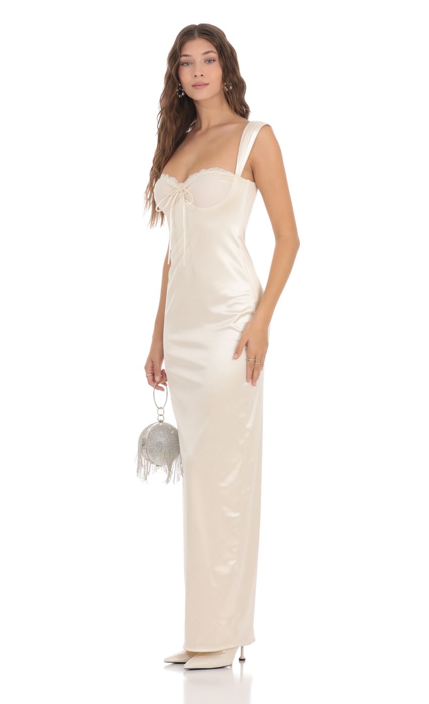 Picture Satin Maxi Dress in Ivory. Source: https://media-img.lucyinthesky.com/data/Nov23/850xAUTO/f3a02d31-0a79-4c52-b5d6-f0cf410c224e.jpg