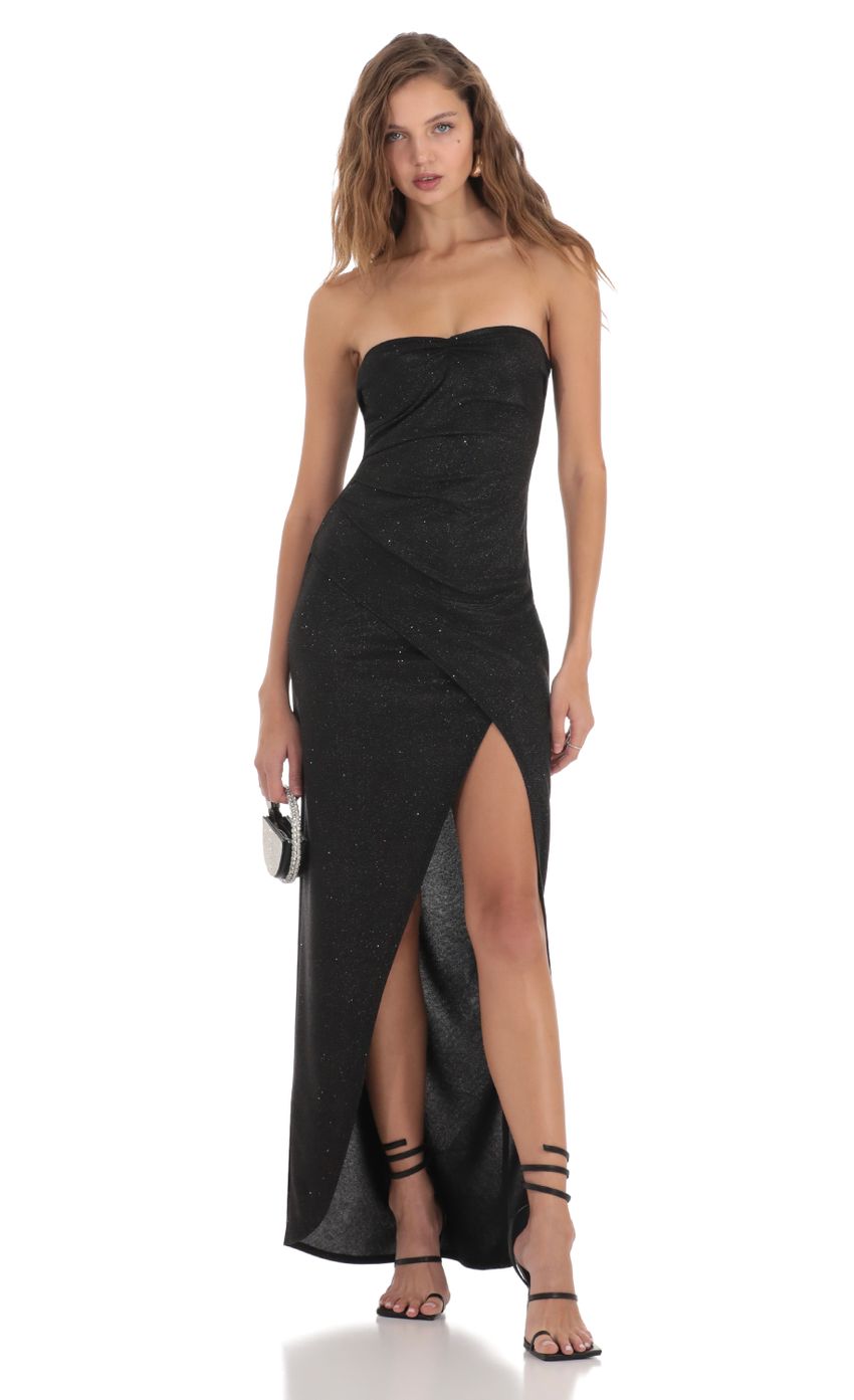Picture Overlap Shimmer Strapless Dress in Black. Source: https://media-img.lucyinthesky.com/data/Nov23/850xAUTO/f48a0dc3-b1a4-4291-a3a3-5119cb981bb5.jpg