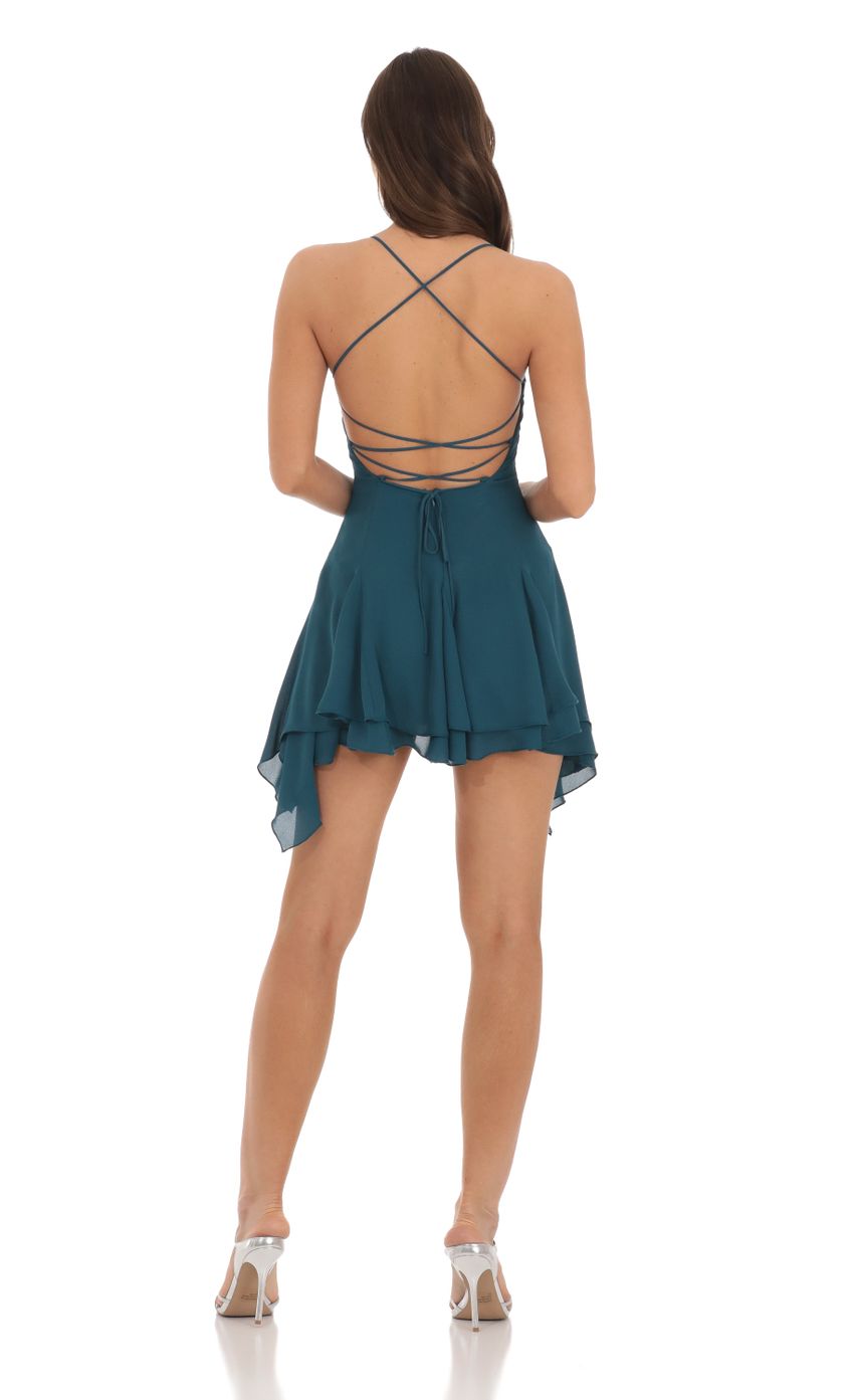 Picture Asymmetrical Side Flare Dress in Teal. Source: https://media-img.lucyinthesky.com/data/Nov23/850xAUTO/fcc63324-9d52-47f8-9081-6ab2d0309887.jpg